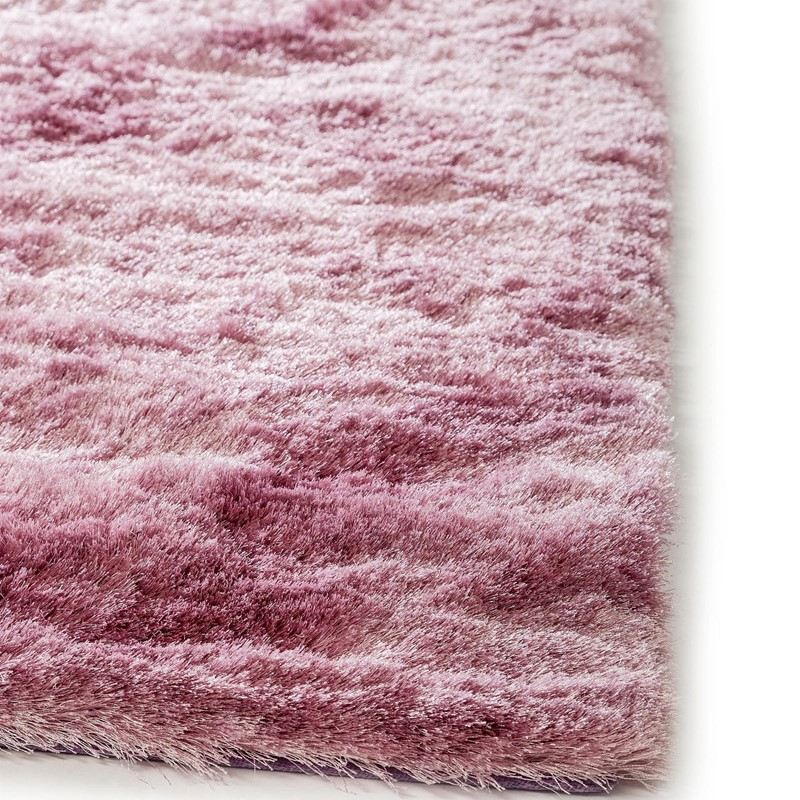 Whisper Shiny Silky Shaggy Rug - Pink