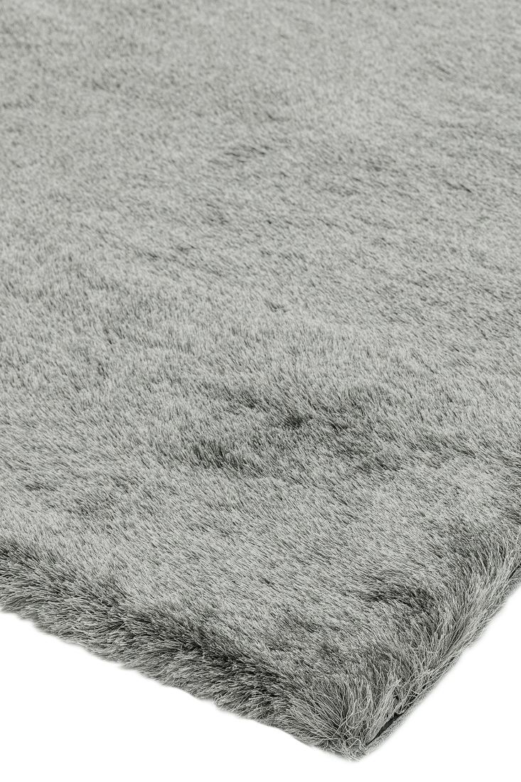 Whisper Shiny Silky Shaggy Rug - Tungsten