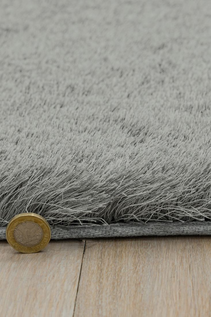 Whisper Shiny Silky Shaggy Rug - Tungsten