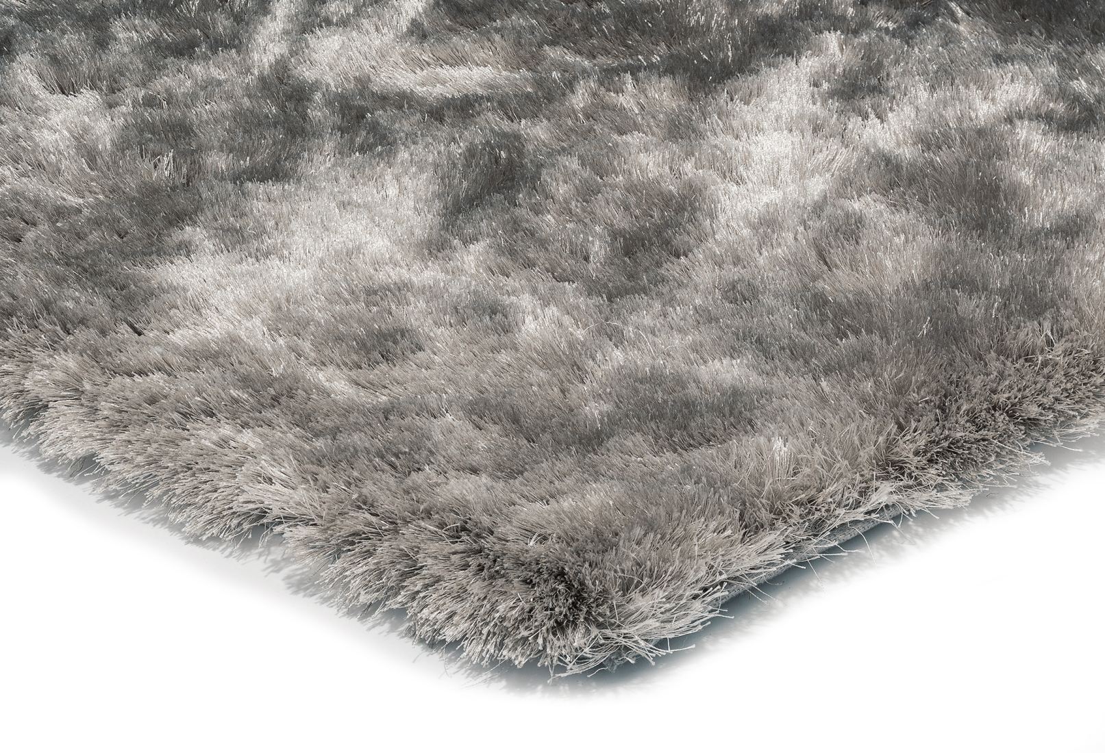 Whisper Shiny Silky Shaggy Rug - Tungsten