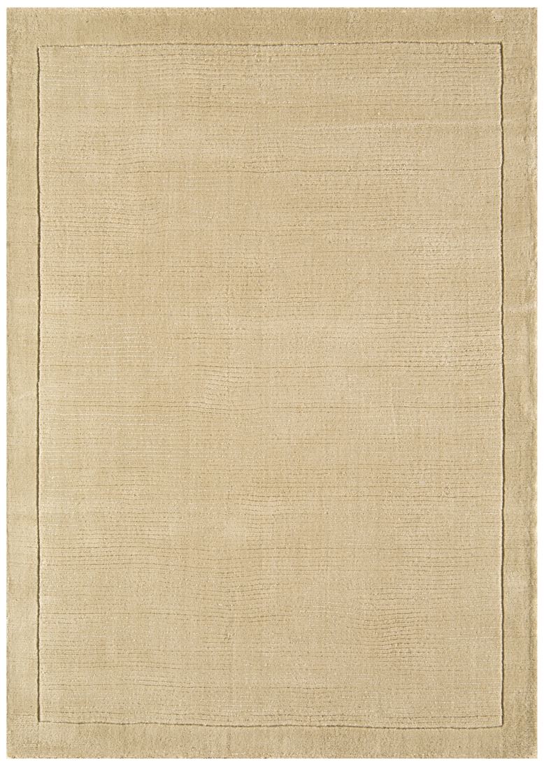 York Luxurious Plain Wool Rug - Beige