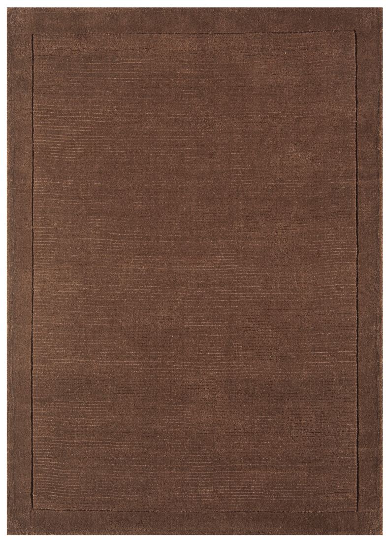 York Luxurious Plain Wool Rug - Chocolate York Luxurious Plain Wool Rug - Chocolate