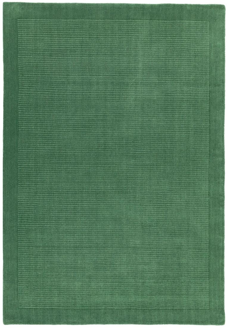 York Luxurious Plain Wool Rug - Forest Green