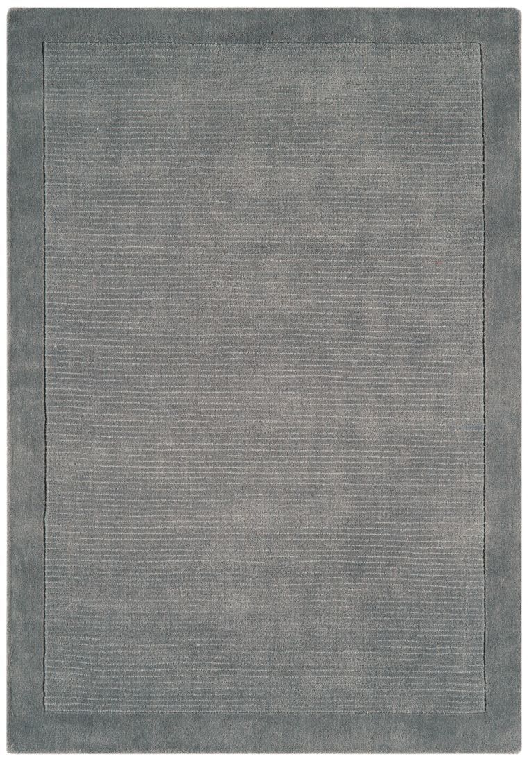 York Luxurious Plain Wool Rug - Grey