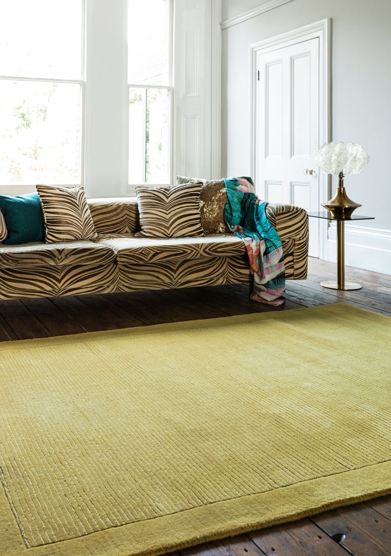 York Luxurious Plain Wool Rug - Yellow York Luxurious Plain Wool Rug - Yellow