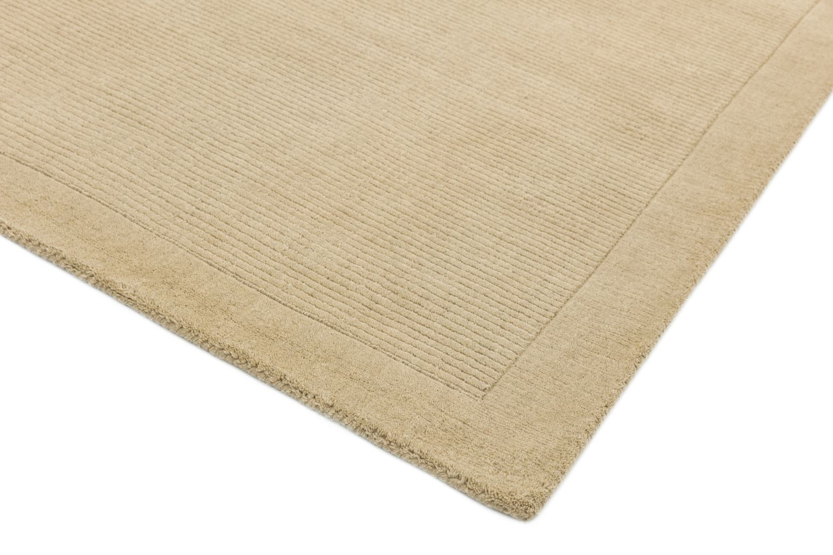 York Luxurious Plain Wool Rug - Beige