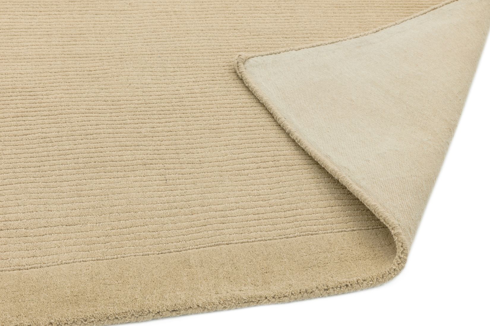 York Luxurious Plain Wool Rug - Beige