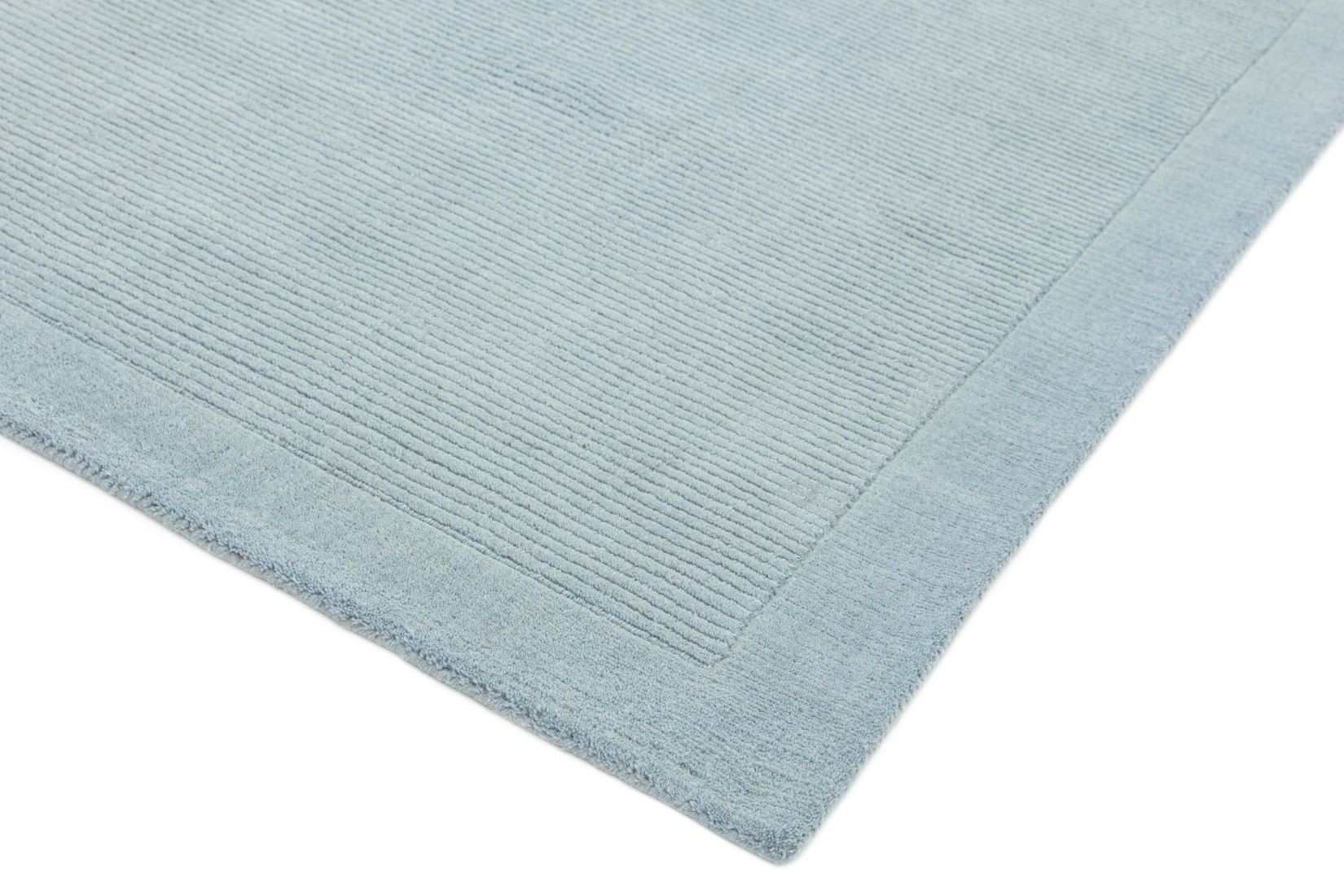 York Luxurious Plain Wool Rug - Duck Egg