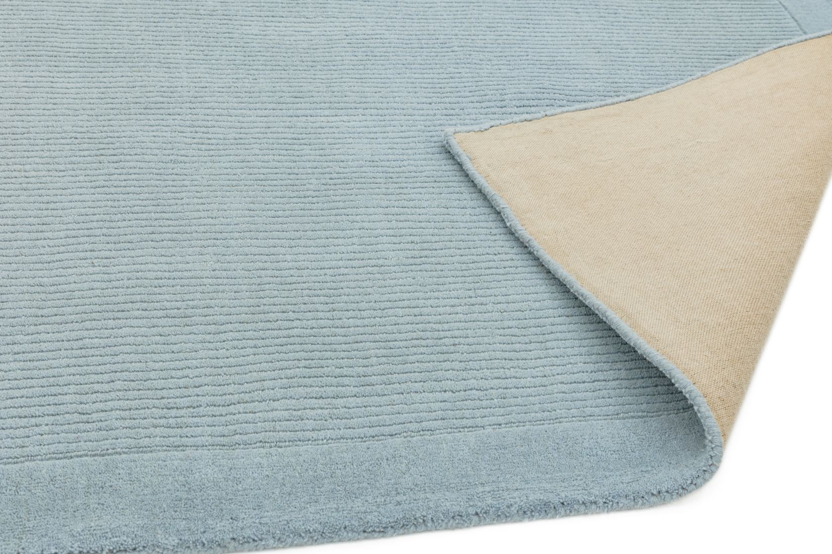 York Luxurious Plain Wool Runner - Duck Egg