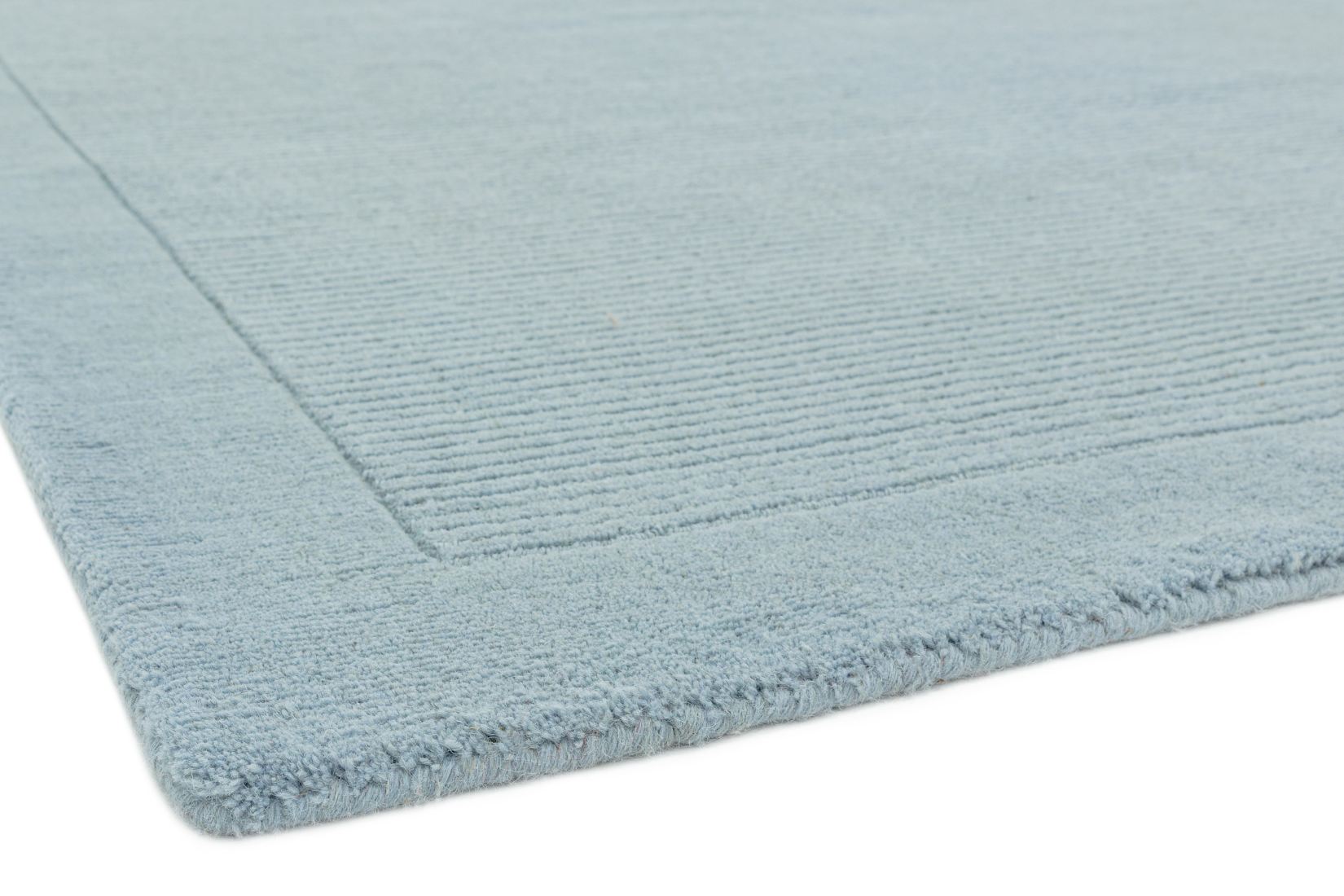 York Luxurious Plain Wool Rug - Duck Egg