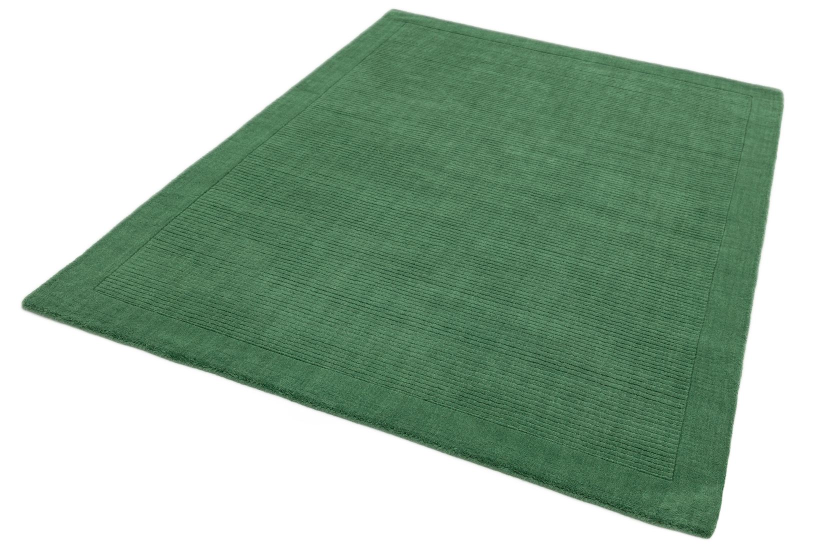 York Luxurious Plain Wool Rug - Forest Green