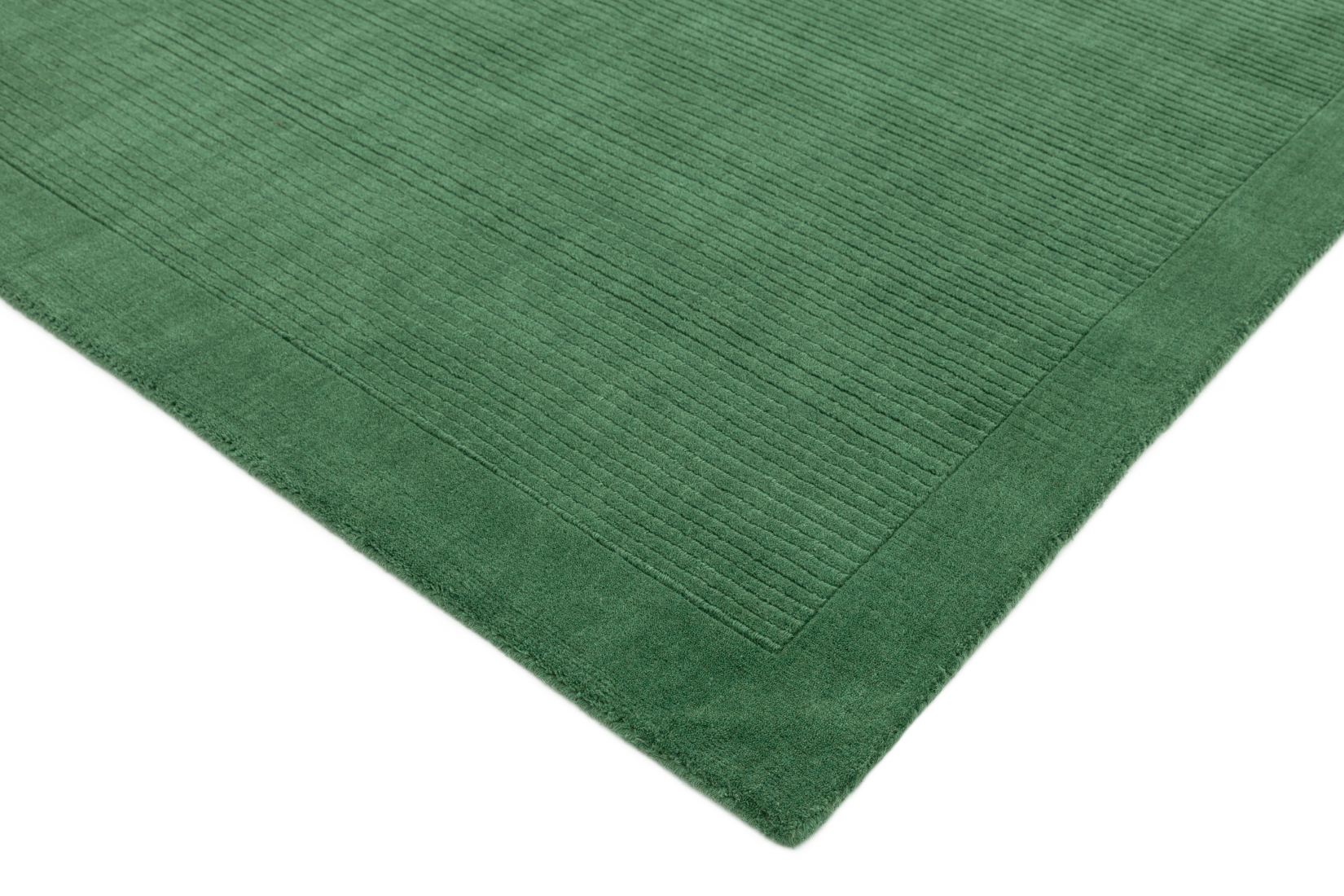 York Luxurious Plain Wool Runner - Forest Green