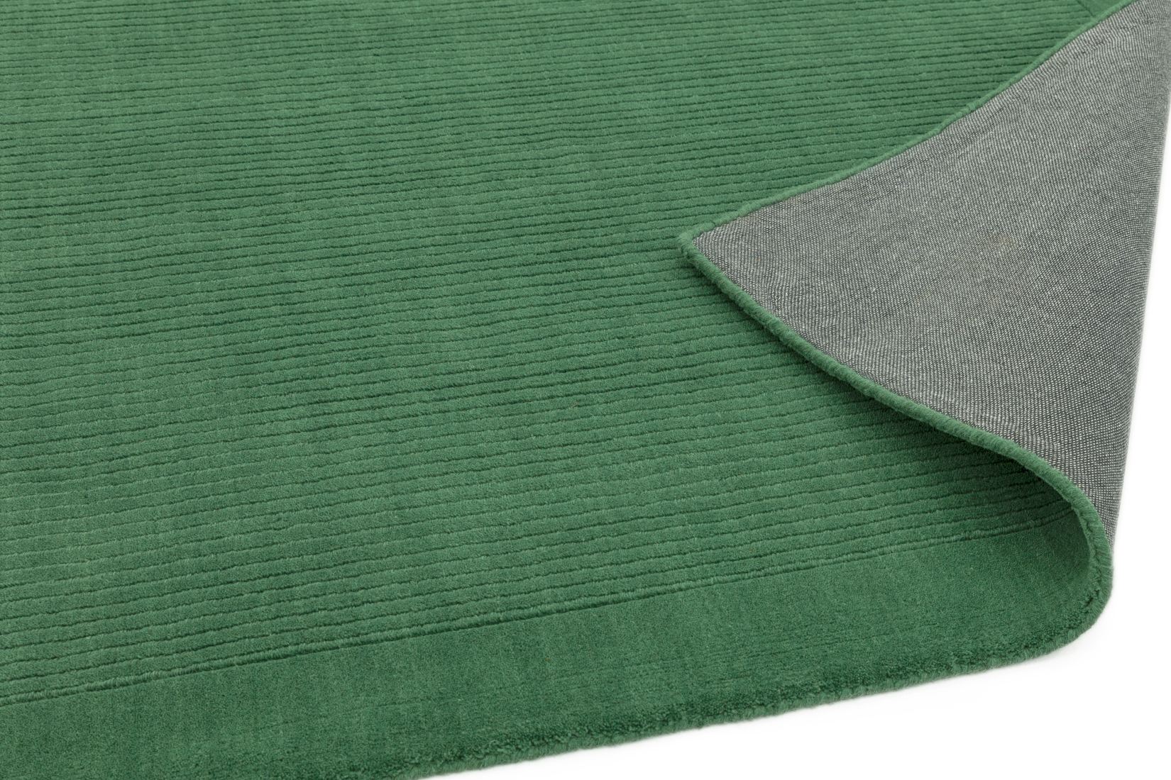 York Luxurious Plain Wool Rug - Forest Green