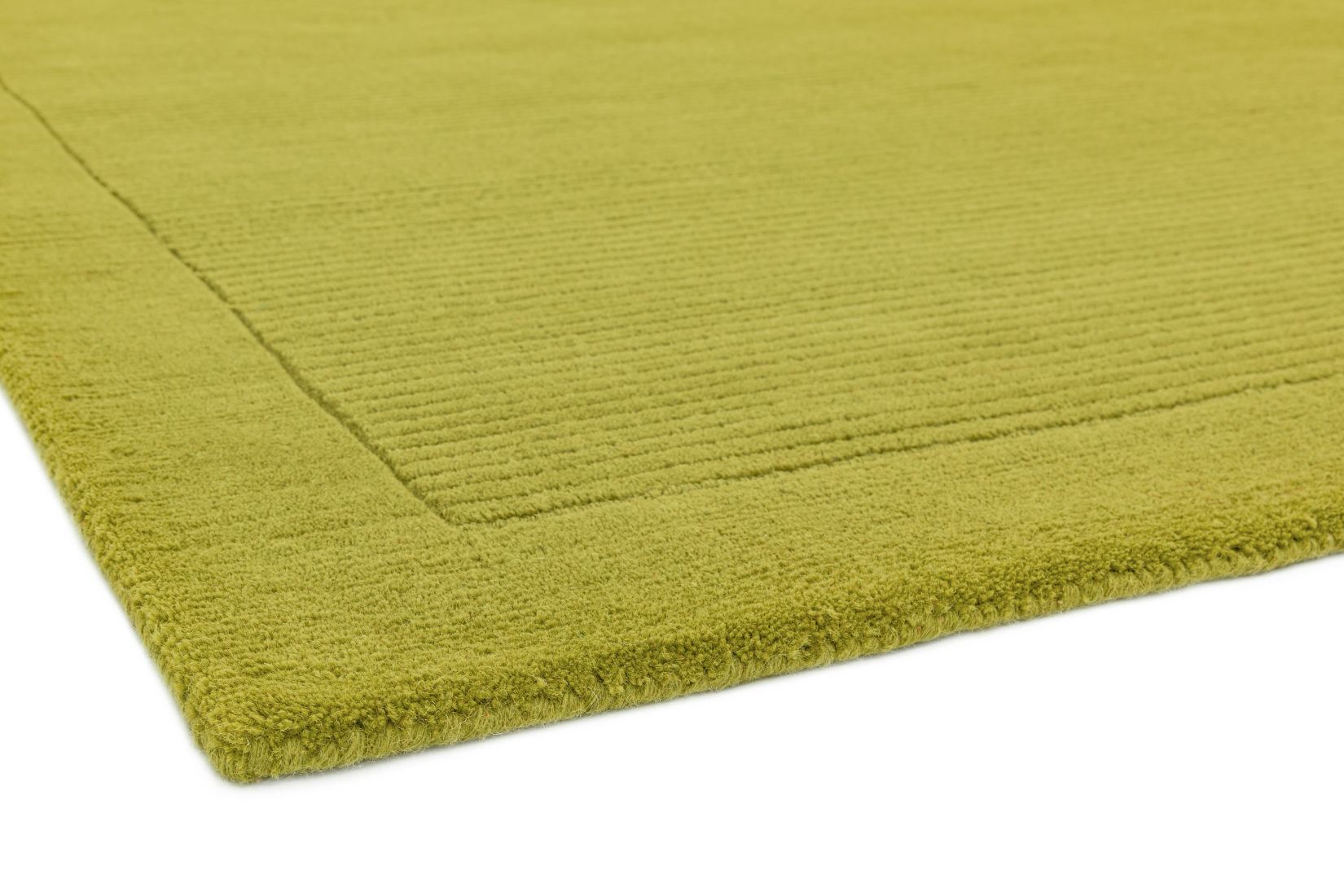York Luxurious Plain Wool Rug - Green