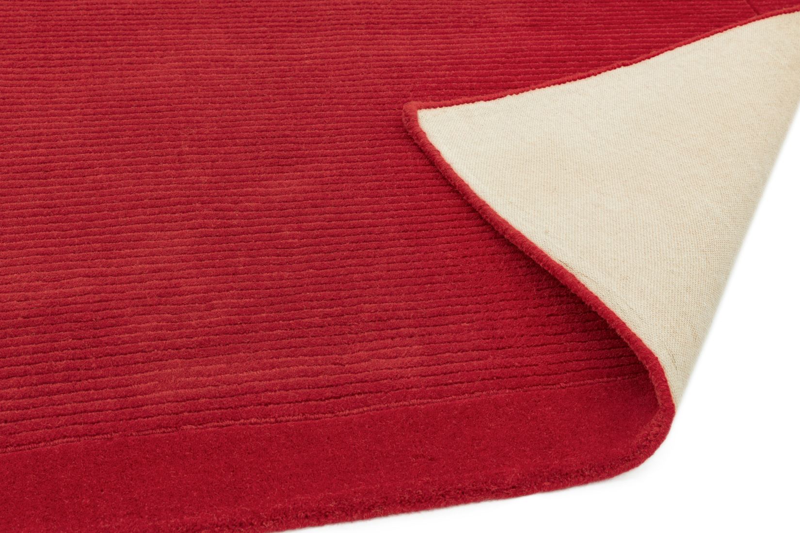 York Luxurious Plain Wool Runner - Poppy