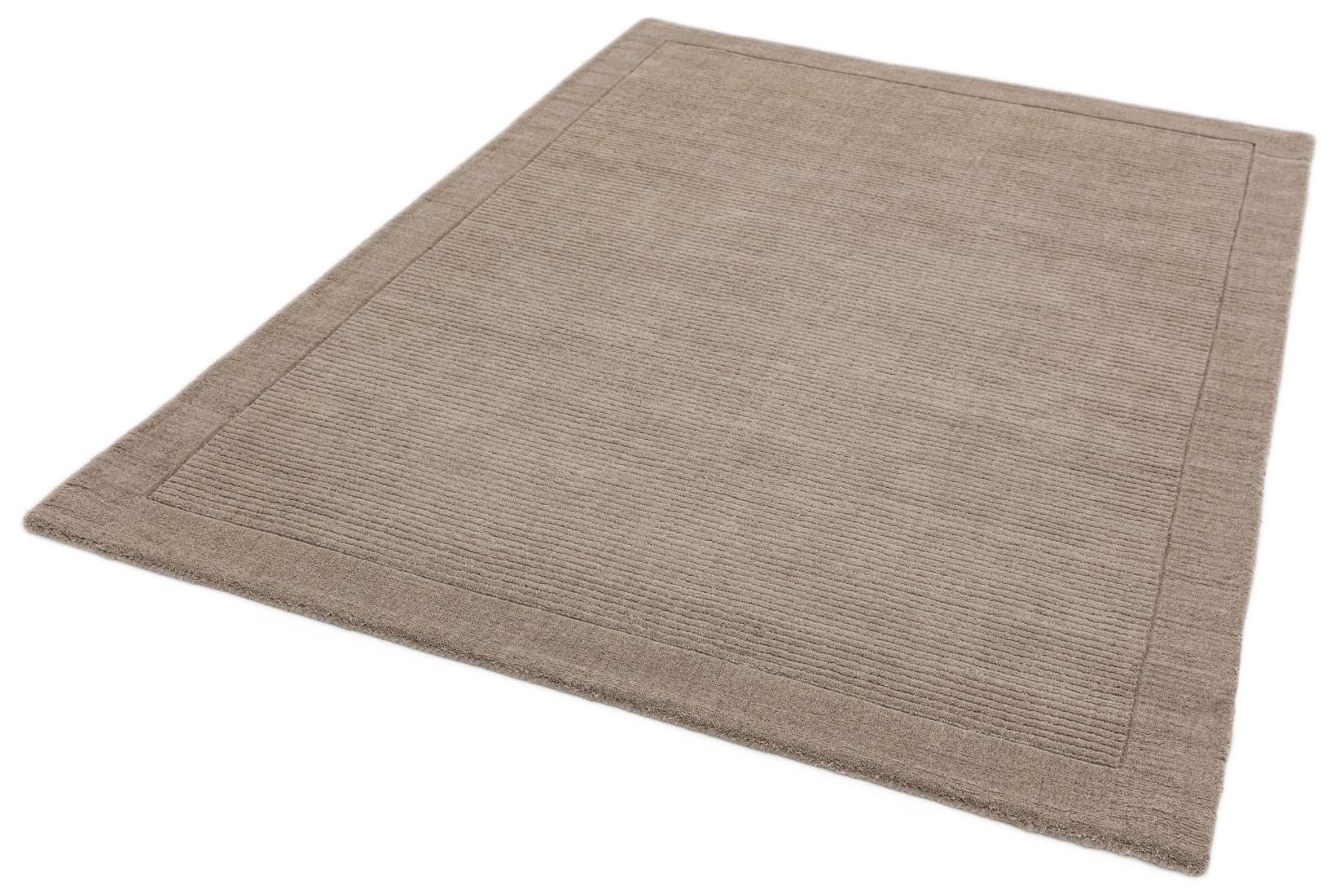 York Luxurious Plain Wool Rug - Taupe