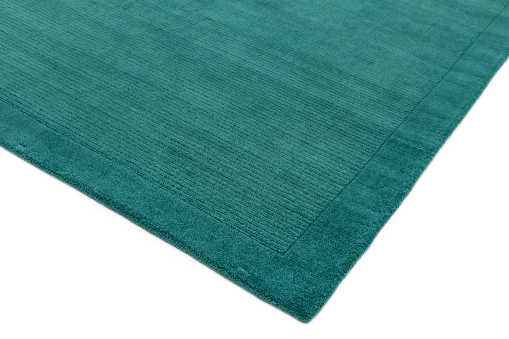 York Luxurious Plain Wool Rug - Teal