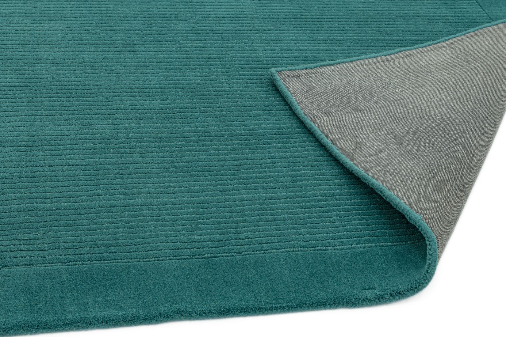 York Luxurious Plain Wool Rug - Teal