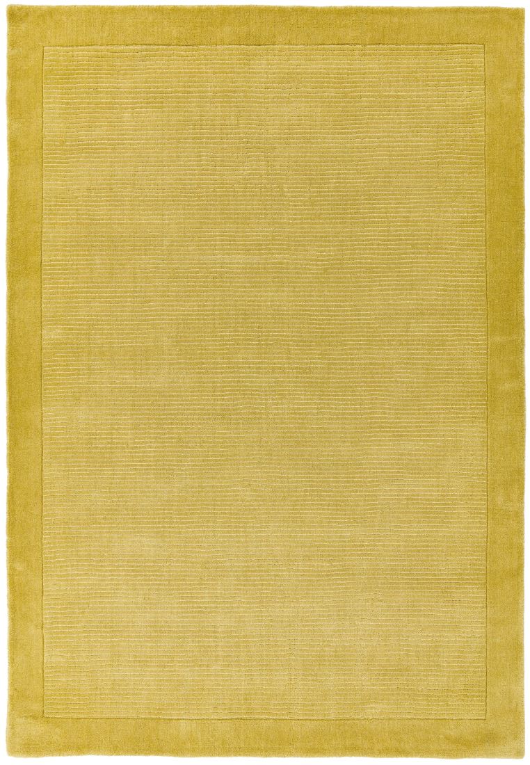 York Luxurious Plain Wool Rug - Yellow