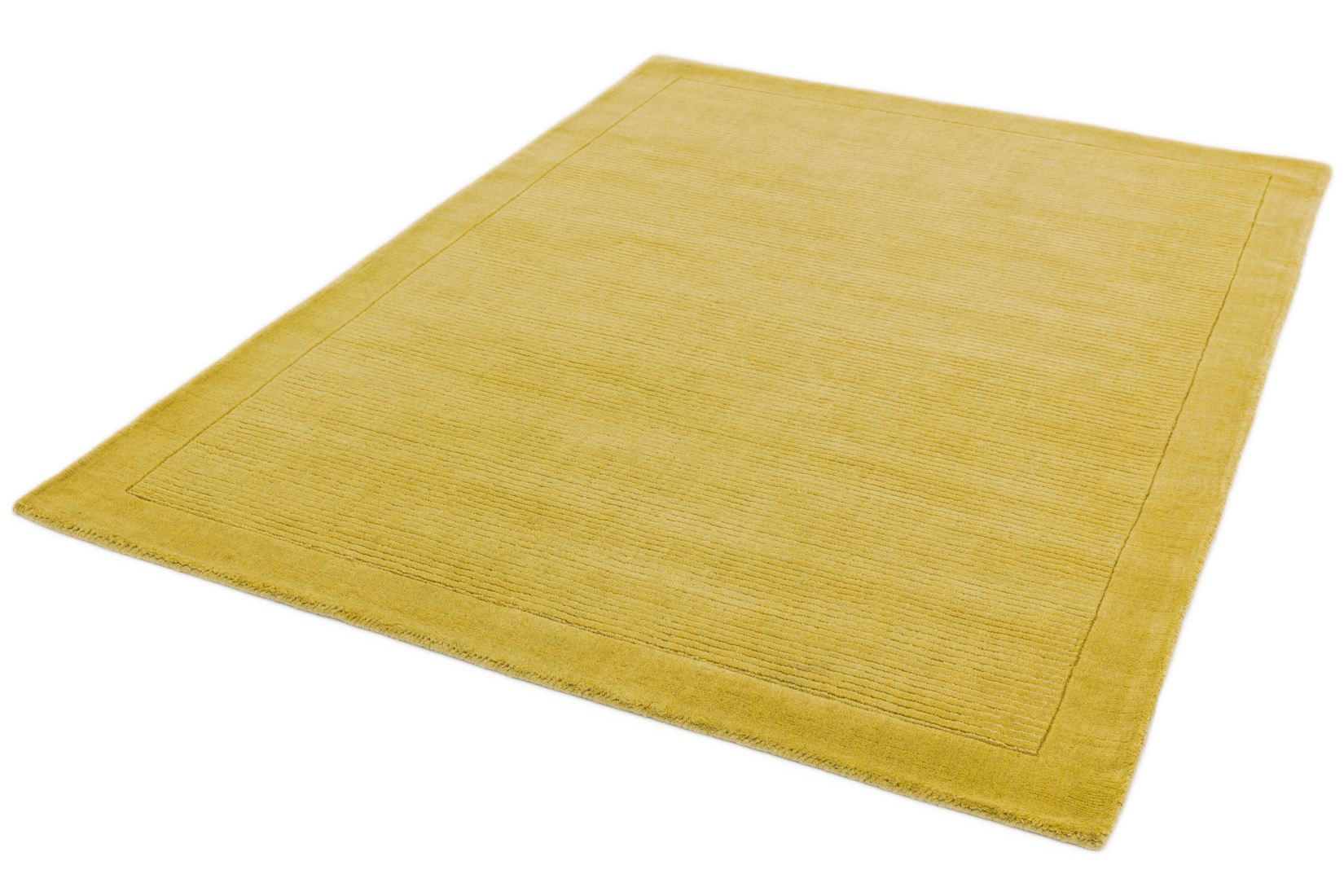 York Luxurious Plain Wool Rug - Yellow