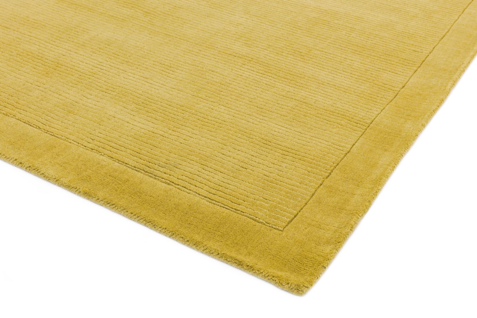 York Luxurious Plain Wool Rug - Yellow