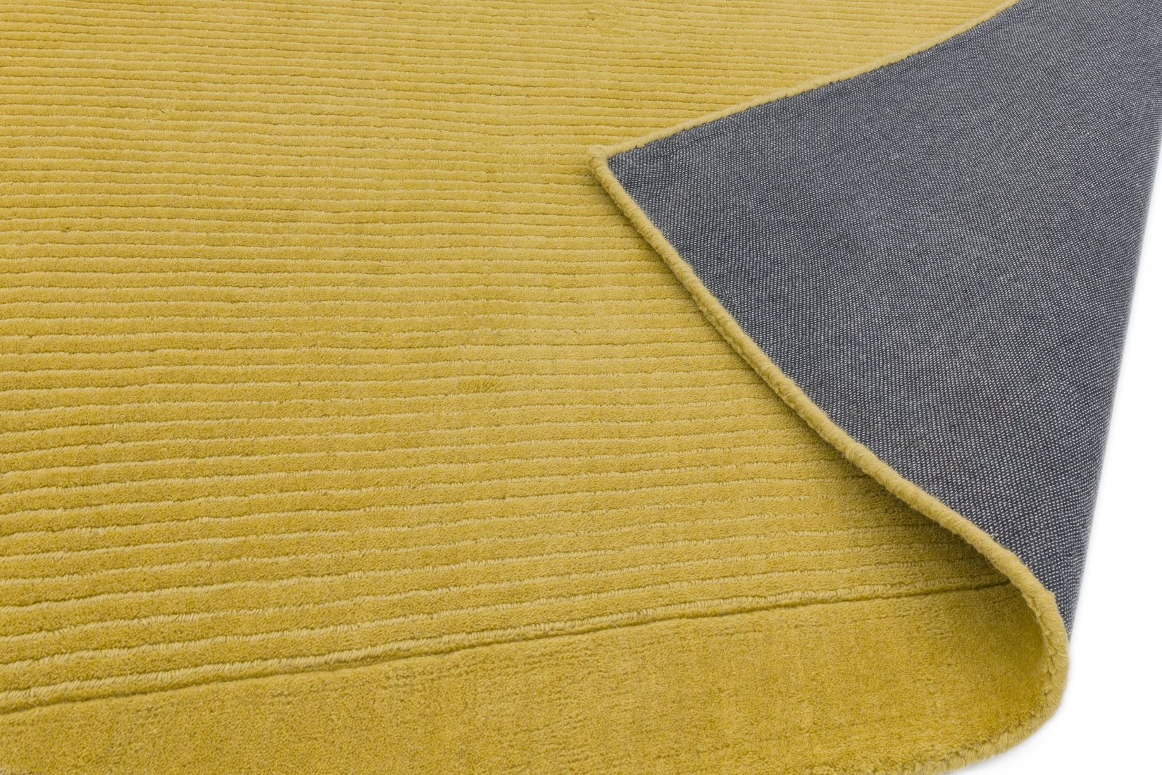 York Luxurious Plain Wool Rug - Yellow