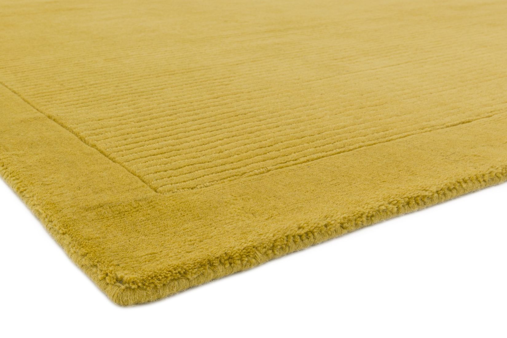 York Luxurious Plain Wool Rug - Yellow