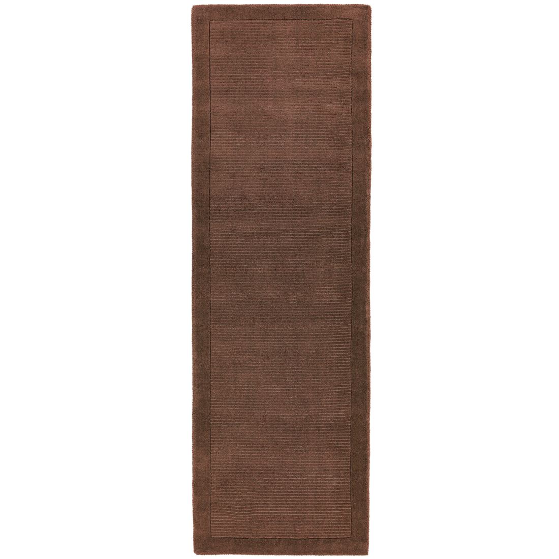 York Luxurious Plain Wool Runner - Chocolate