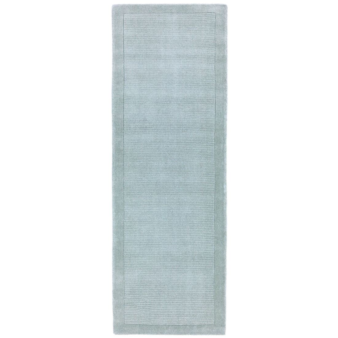 York Luxurious Plain Wool Runner - Duck Egg