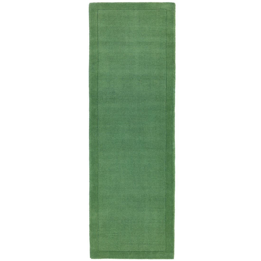 York Luxurious Plain Wool Runner - Forest Green