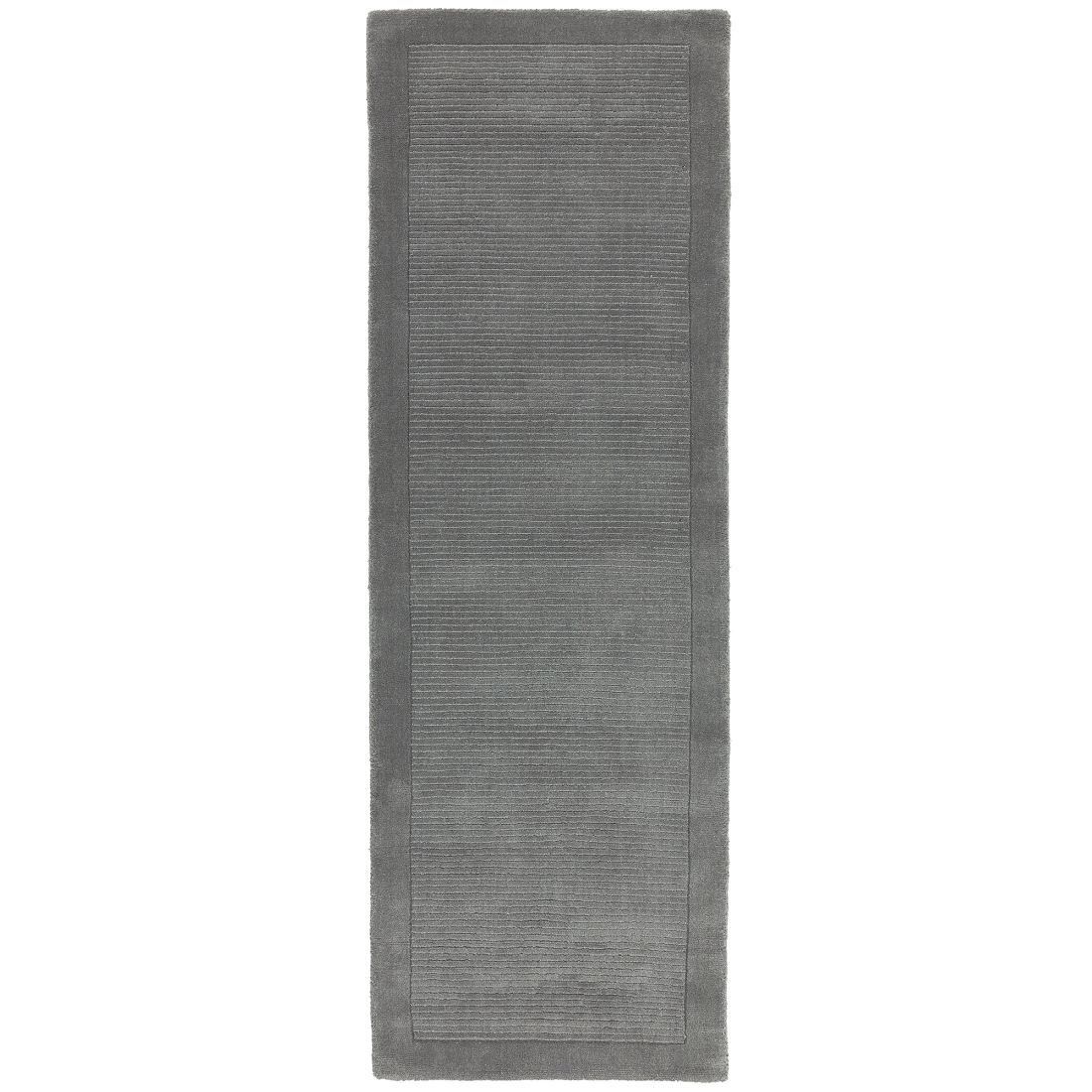 York Luxurious Plain Wool Runner - Grey