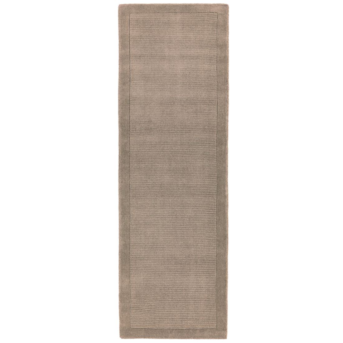 York Luxurious Plain Wool Runner - Taupe York Luxurious Plain Wool Runner - Taupe