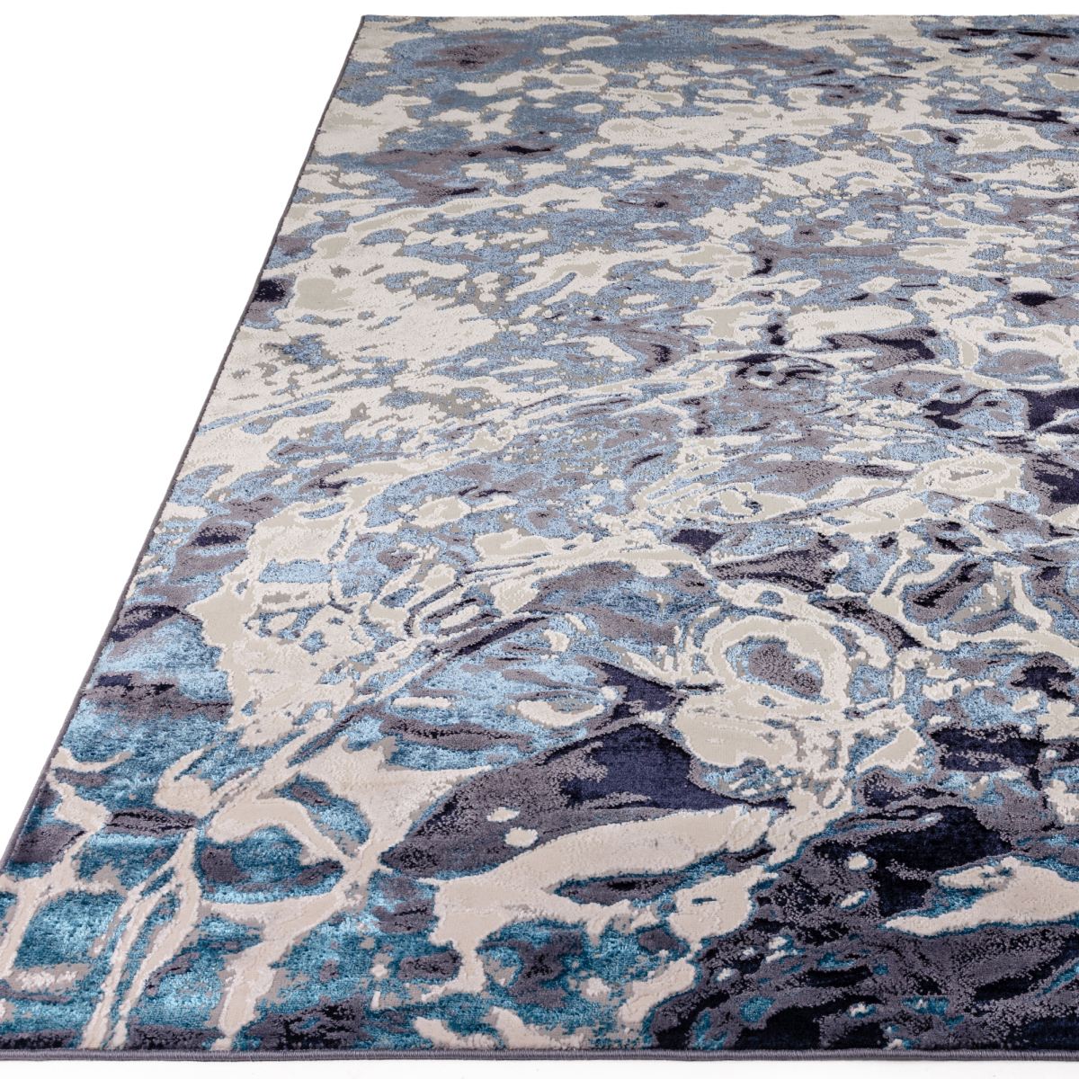 Aurora Abstract High Shine Rug - Foam AU21