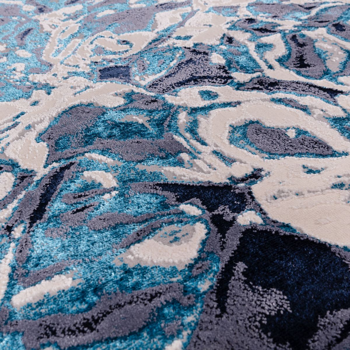 Aurora Abstract High Shine Rug - Foam AU21