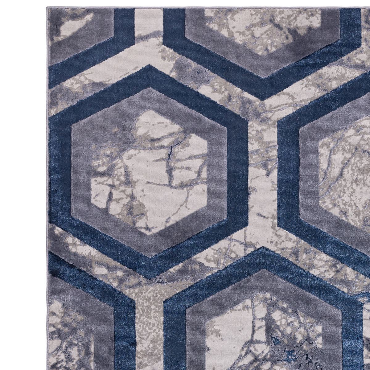 Aurora Geometric High Shine Rug - Hexagon AU19 Aurora Geometric High Shine Rug - Hexagon AU19