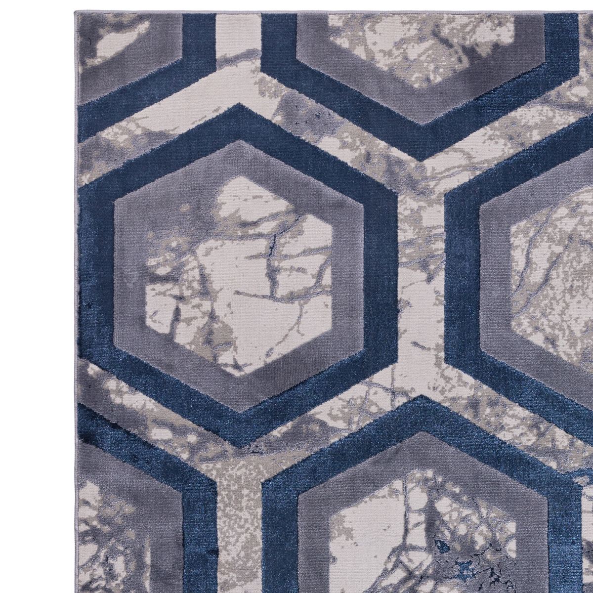 Aurora Geometric High Shine Rug - Hexagon AU19