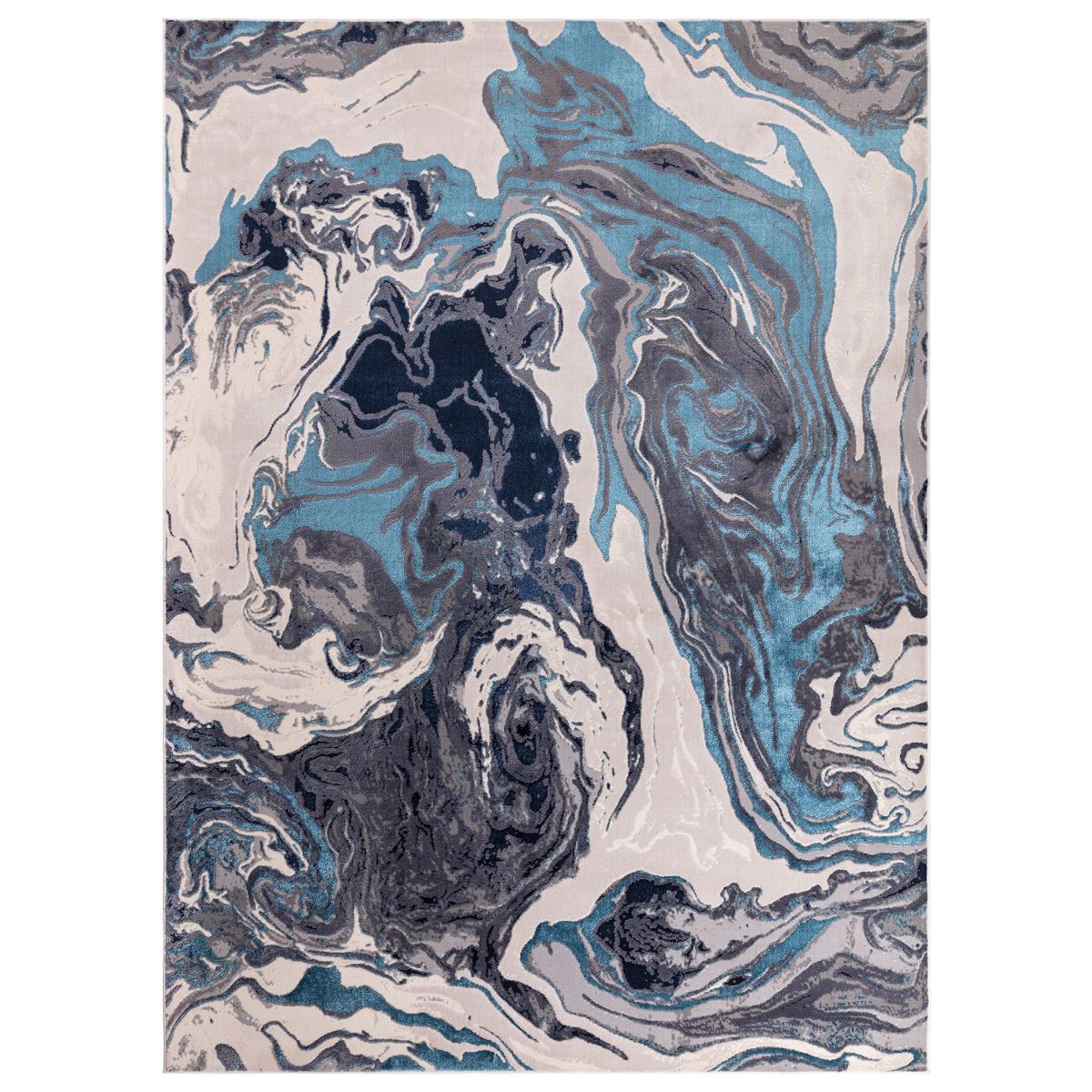 Aurora Abstract High Shine Rug - Ocean AU18