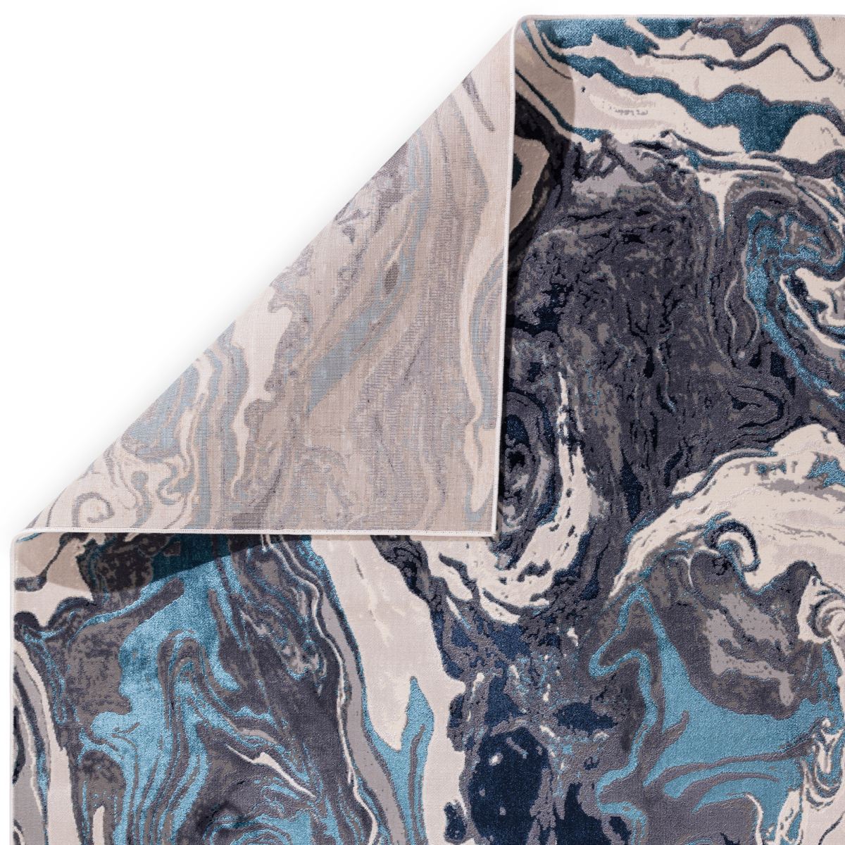 Aurora Abstract High Shine Rug - Ocean AU18