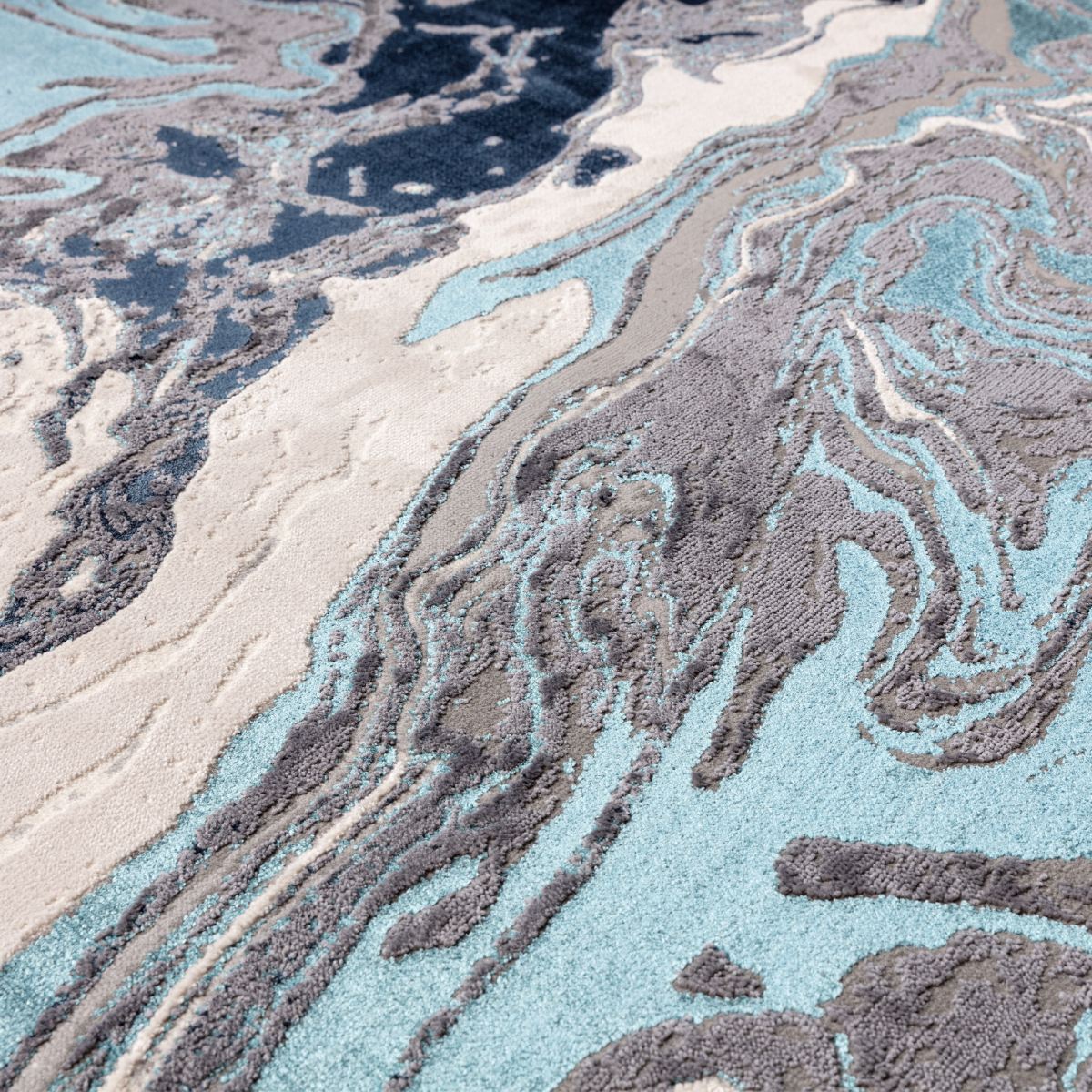 Aurora Abstract High Shine Rug - Ocean AU18 Aurora Abstract High Shine Rug - Ocean AU18