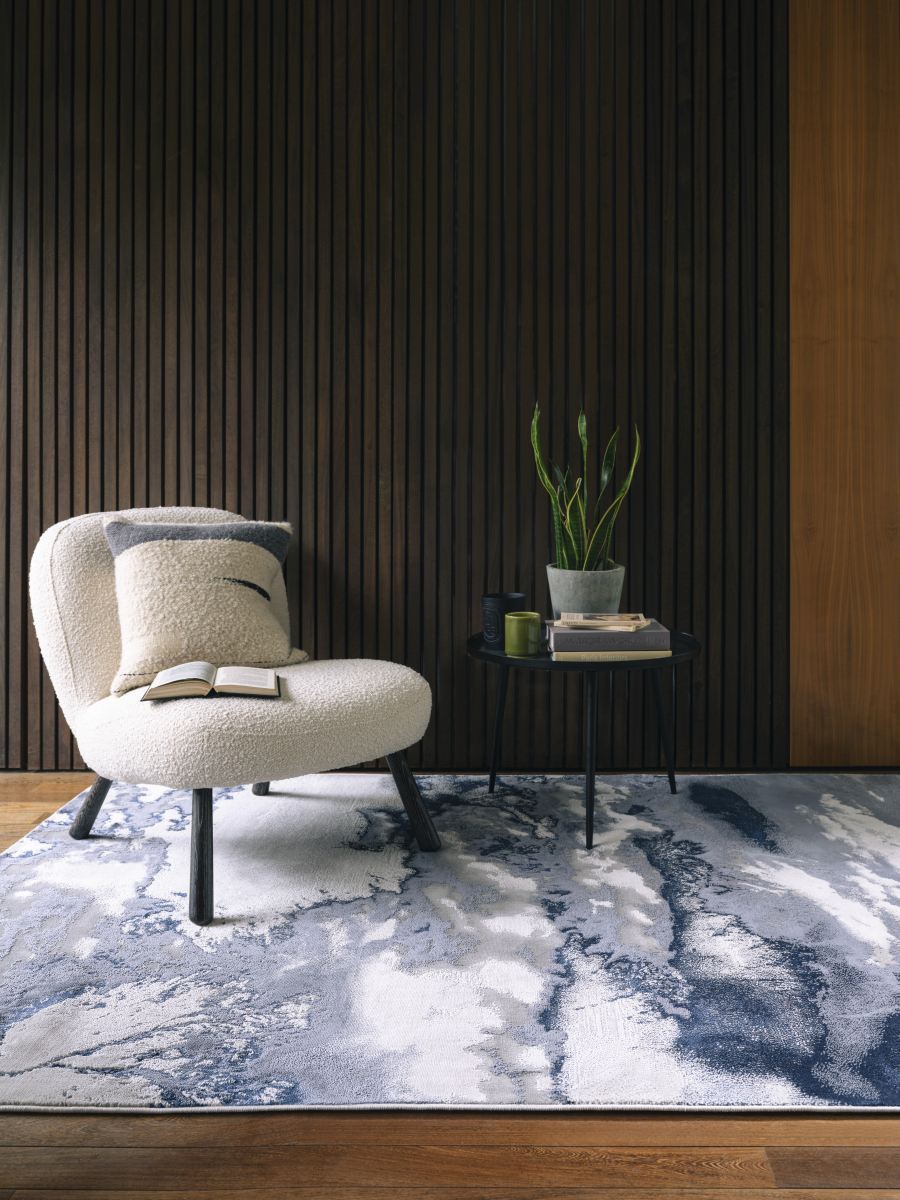Aurora Abstract High Shine Rug - Storm AU20 Aurora Abstract High Shine Rug - Storm AU20