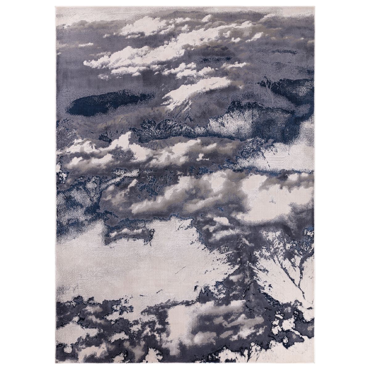 Aurora Abstract High Shine Rug - Storm AU20 Aurora Abstract High Shine Rug - Storm AU20