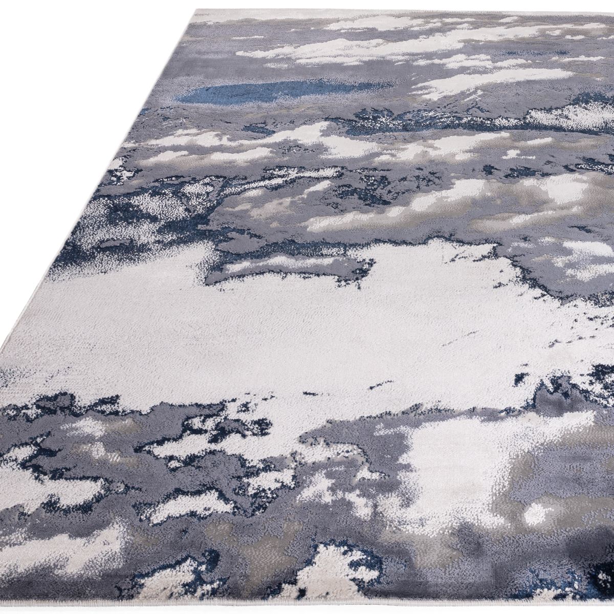 Aurora Abstract High Shine Rug - Storm AU20