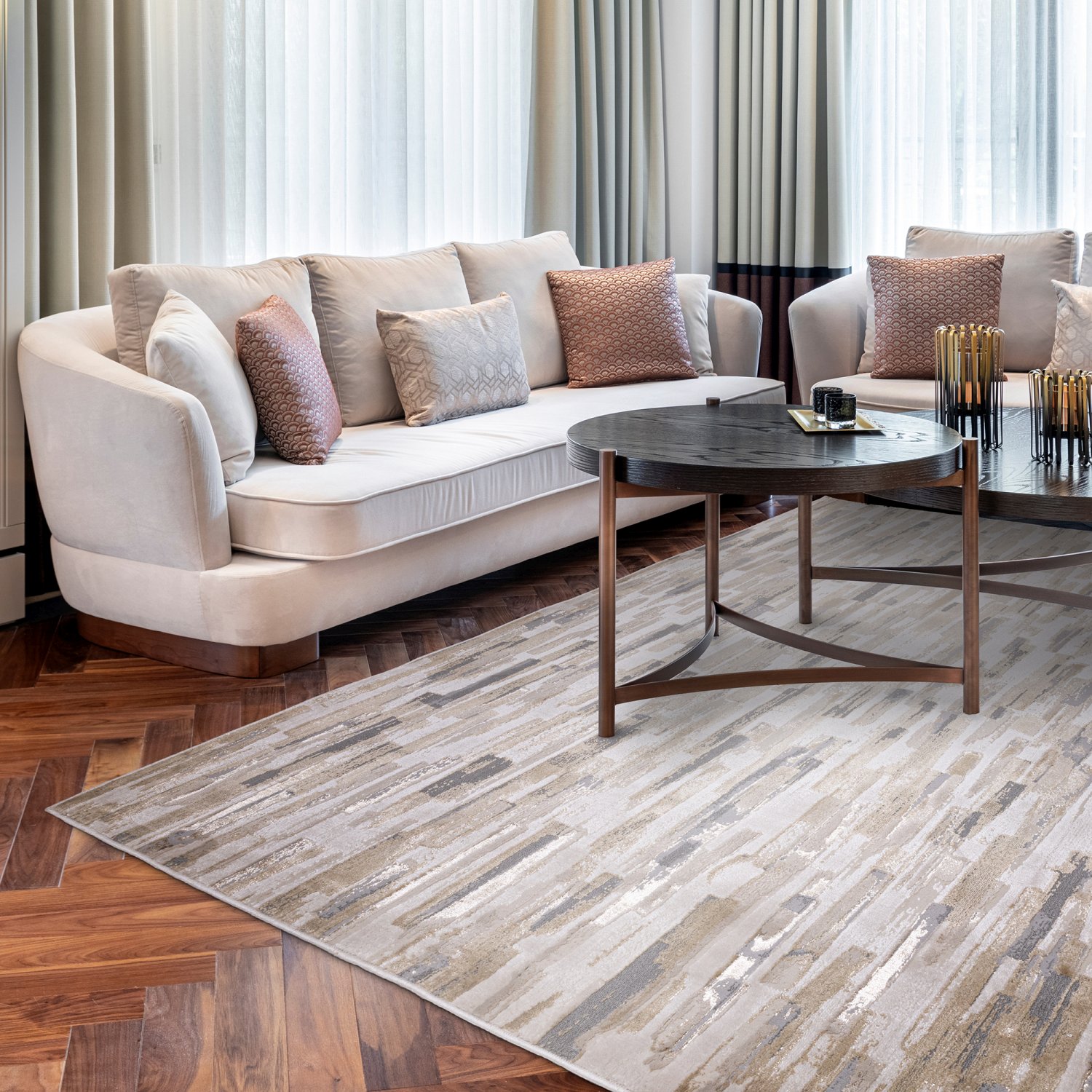 Aurora Abstract High Shine Rug - Impression AU25 Aurora Abstract High Shine Rug - Impression AU25