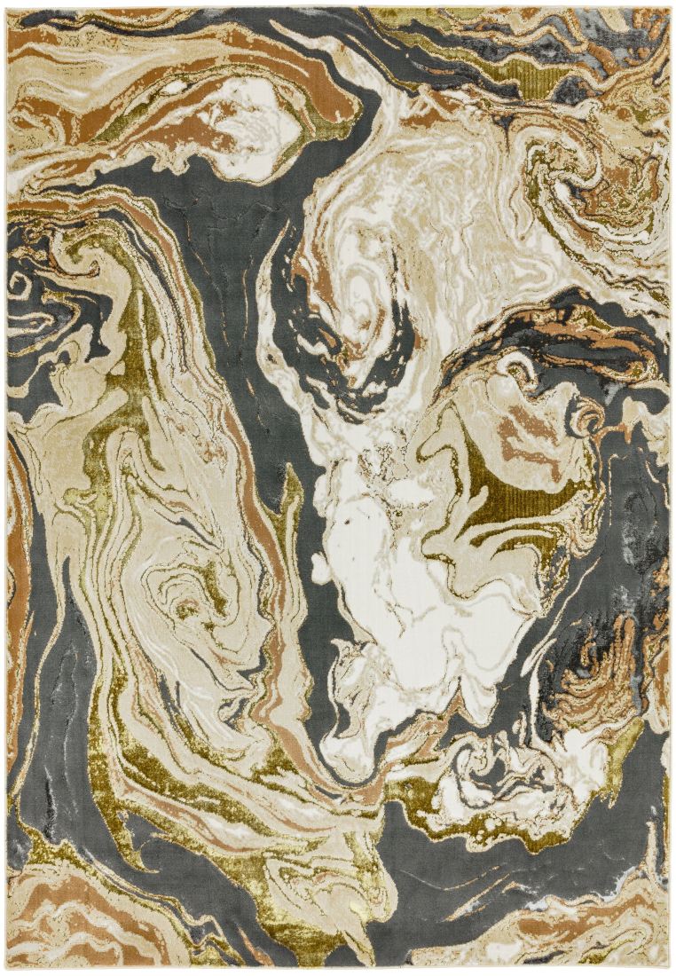 Aurora Abstract High Shine Rug - Marble AU08