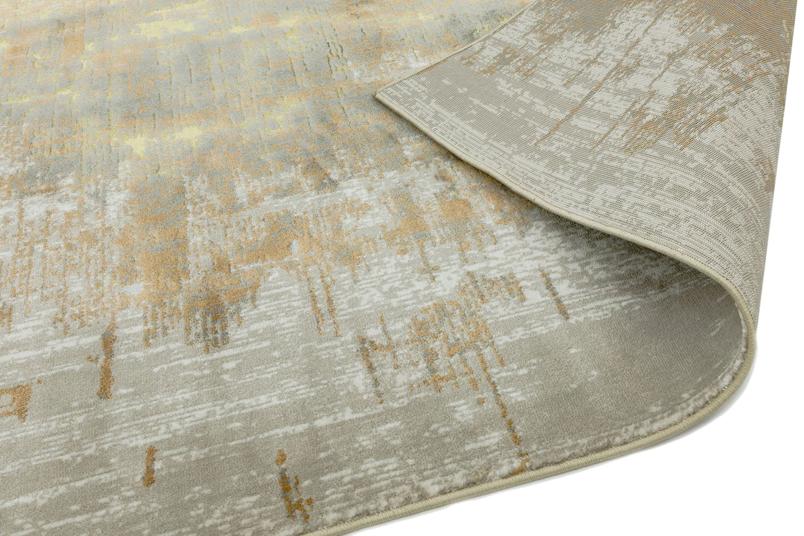 Aurora Abstract High Shine Rug - Dune AU01