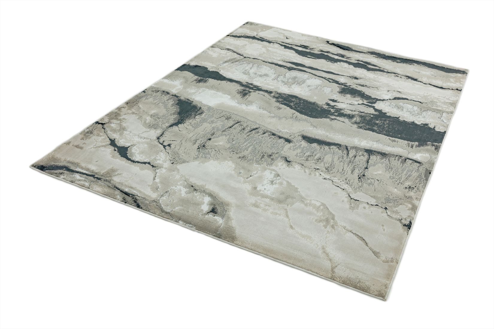 Aurora Abstract High Shine Rug - Quartz AU05