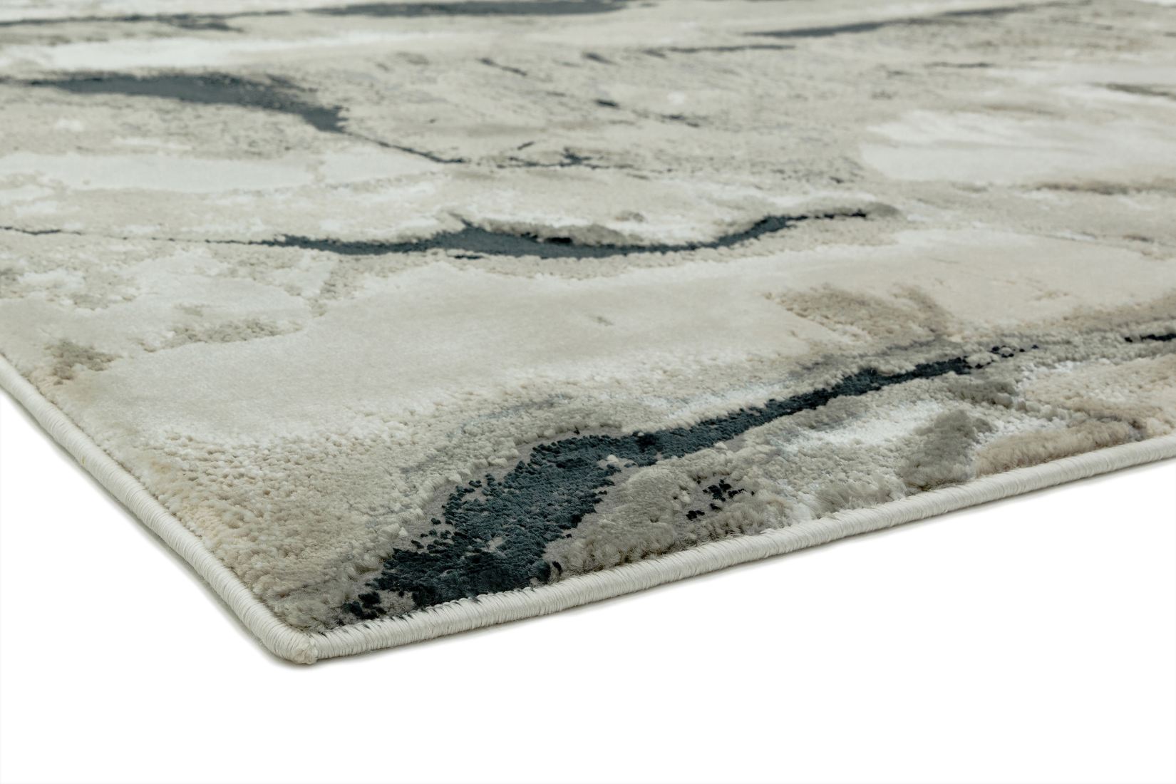 Aurora Abstract High Shine Rug - Quartz AU05