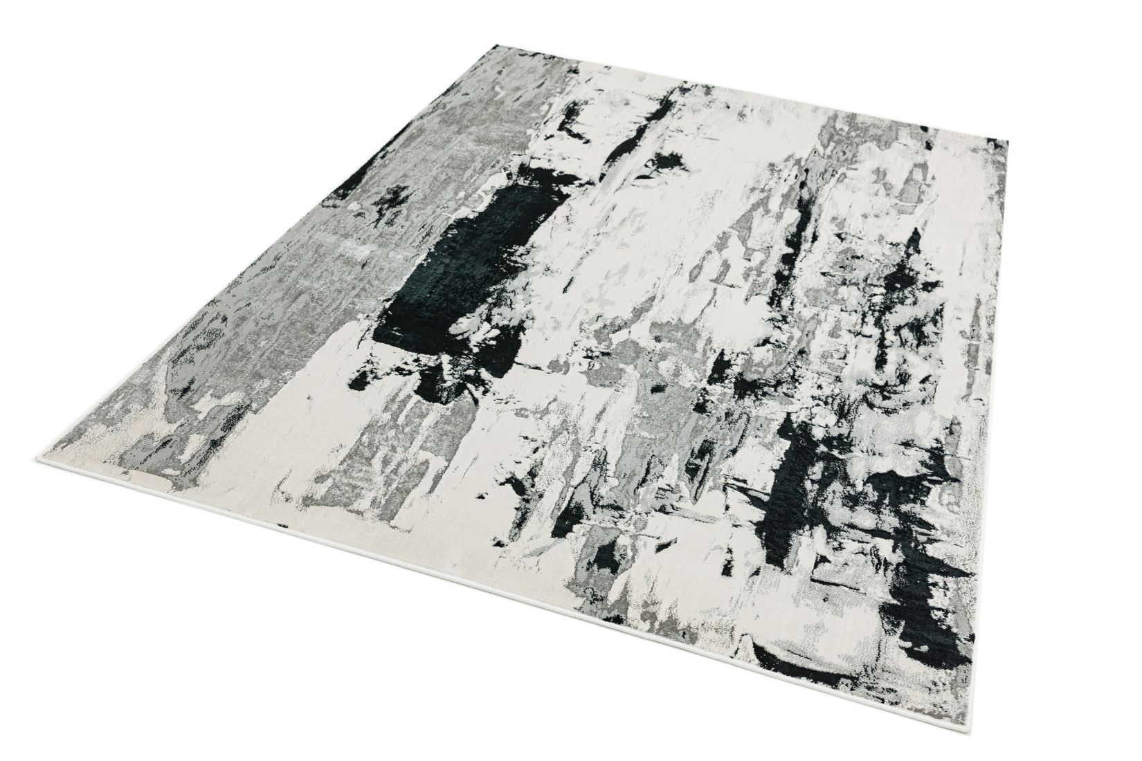 Aurora Abstract High Shine Rug - Glacier AU10