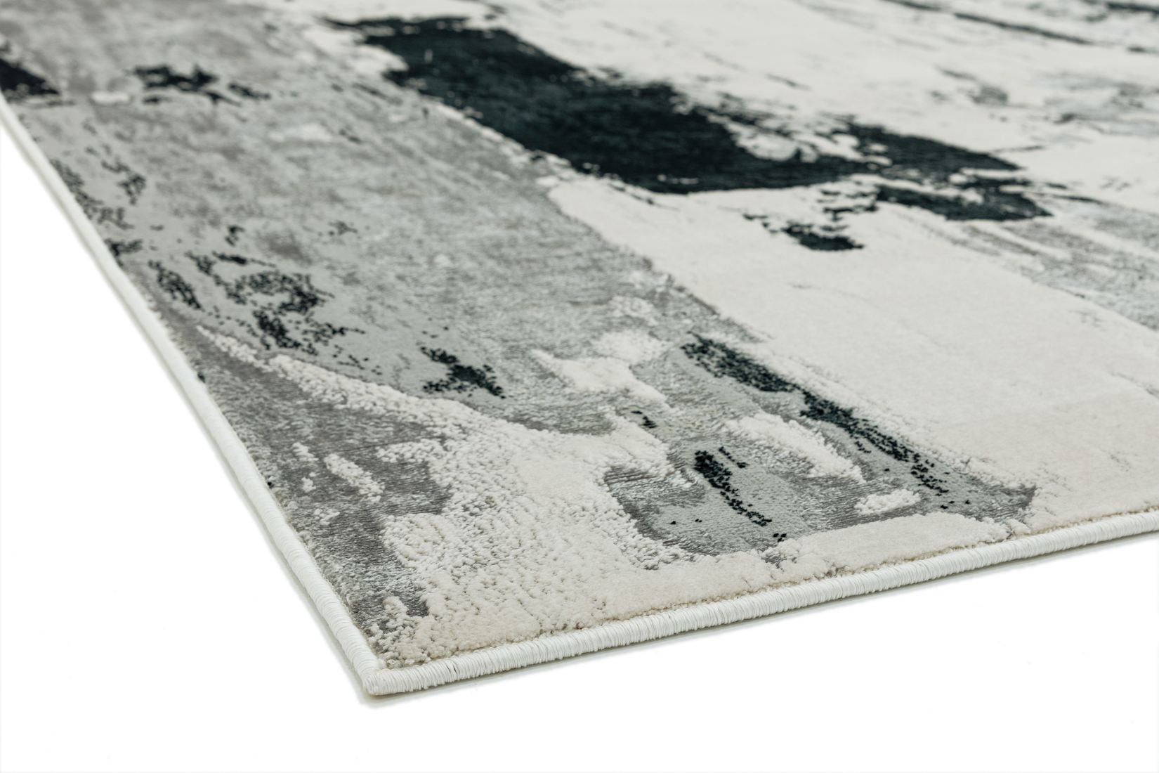 Aurora Abstract High Shine Rug - Glacier AU10