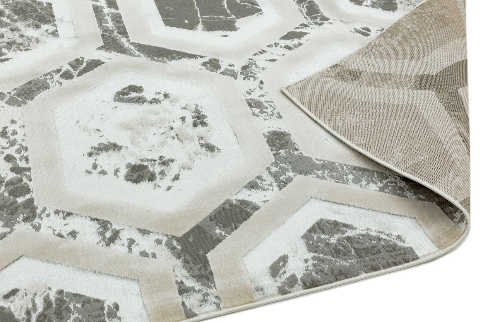 Aurora Geometric High Shine Rug - Crystal AU12 Aurora Geometric High Shine Rug - Crystal AU12